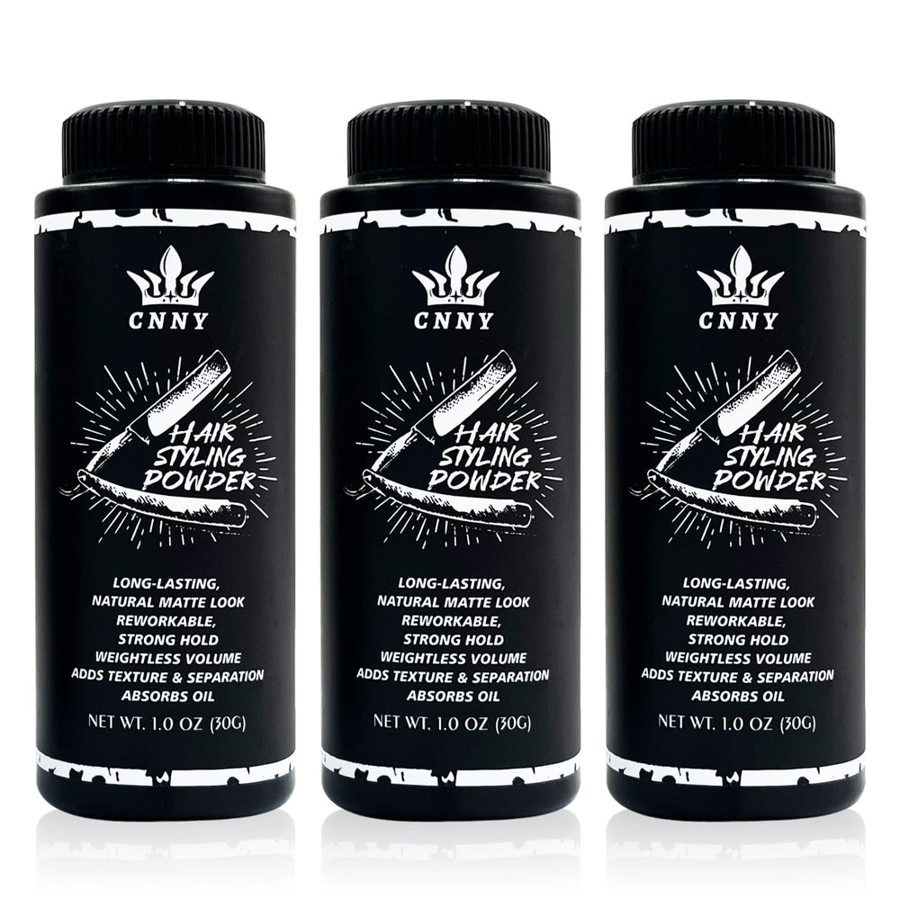 Crownnaturally CNNY Poudre coiffante – bouteille compacte pour une utilisation pratique et rapide.