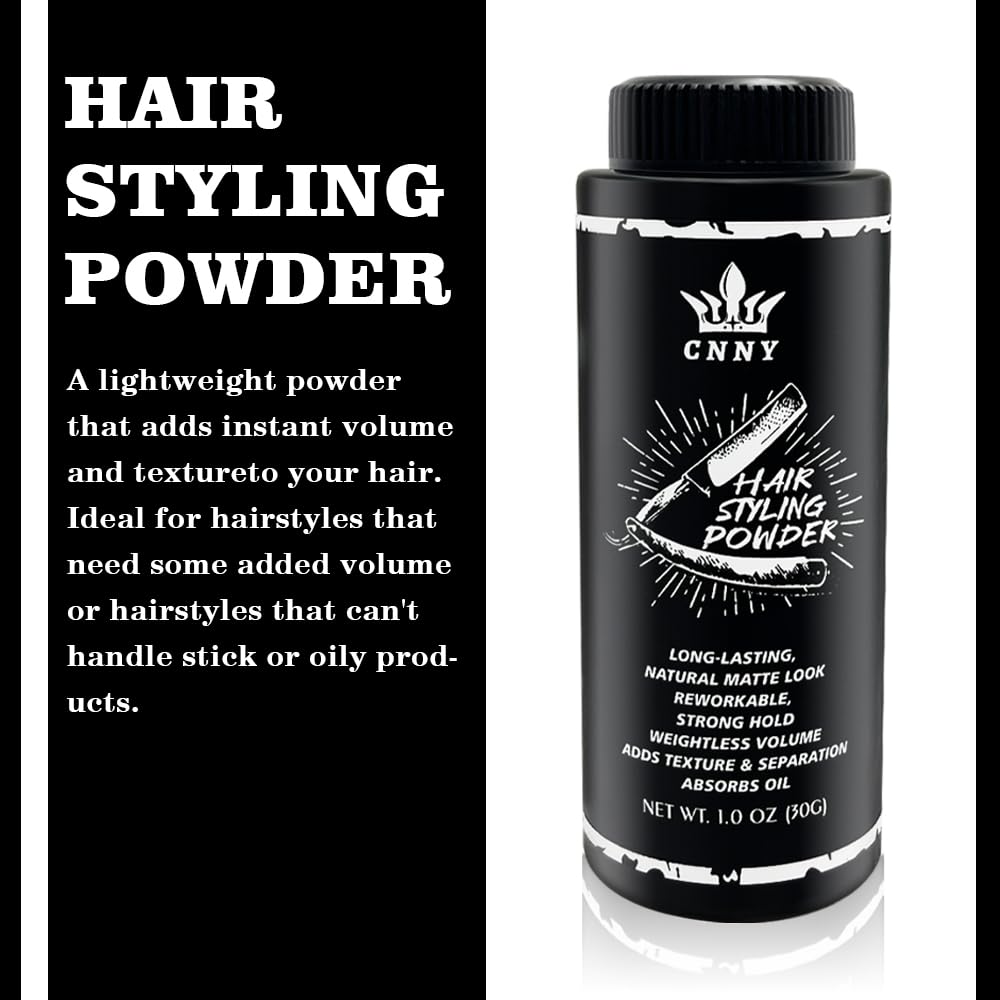 CNNY Poudre coiffante – texture légère qui apporte du corps aux cheveux.