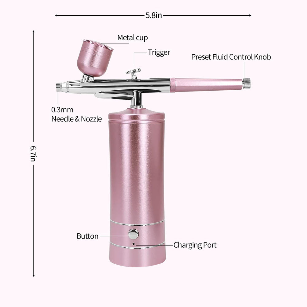 Crpen Airbrush Kit gobelet 20cc rose, utile pour dégradés moyens.