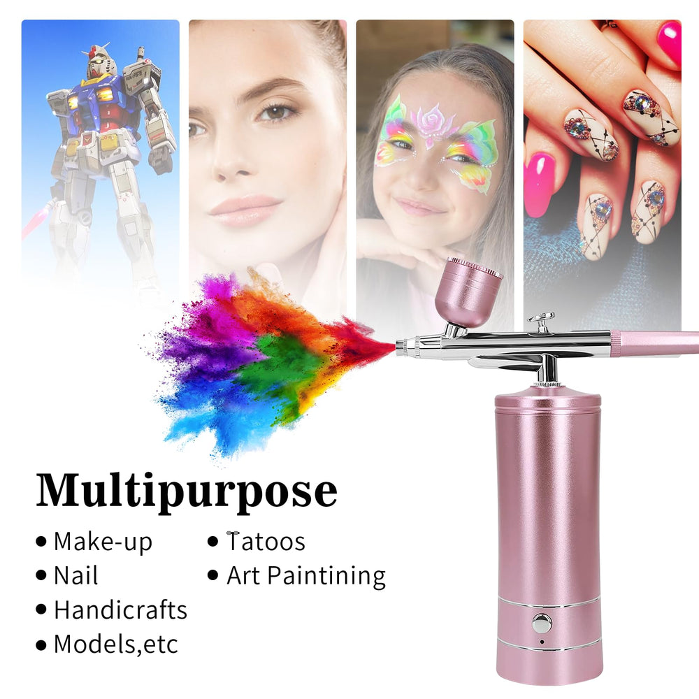 Crpen Airbrush Kit gobelet 40cc rose, conçu pour grandes surfaces.