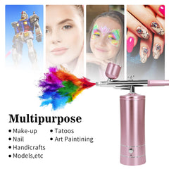 Crpen Airbrush Kit gobelet 40cc rose, conçu pour grandes surfaces.
