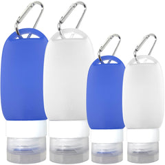 Bouteilles Cruise On en silicone de voyage de 2 onces, faciles à remplir et légères.