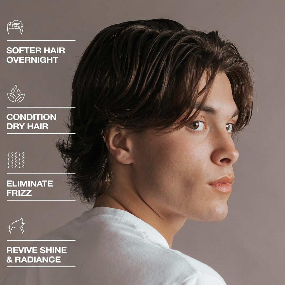 CRVFT Soin sans rinçage pour hommes - après application, cheveux brillants et hydratés