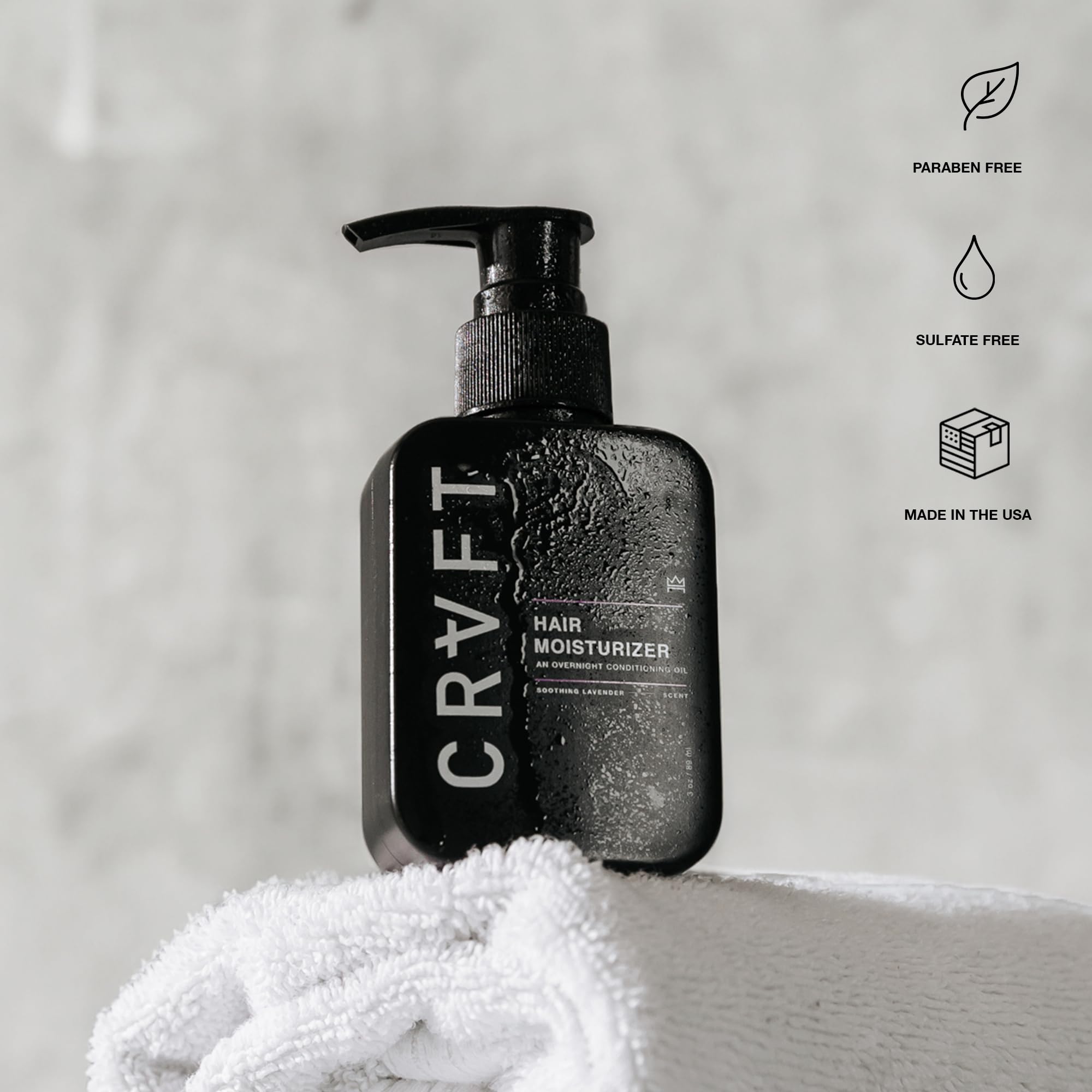 CRVFT Soin sans rinçage pour hommes - emballage épuré et design moderne