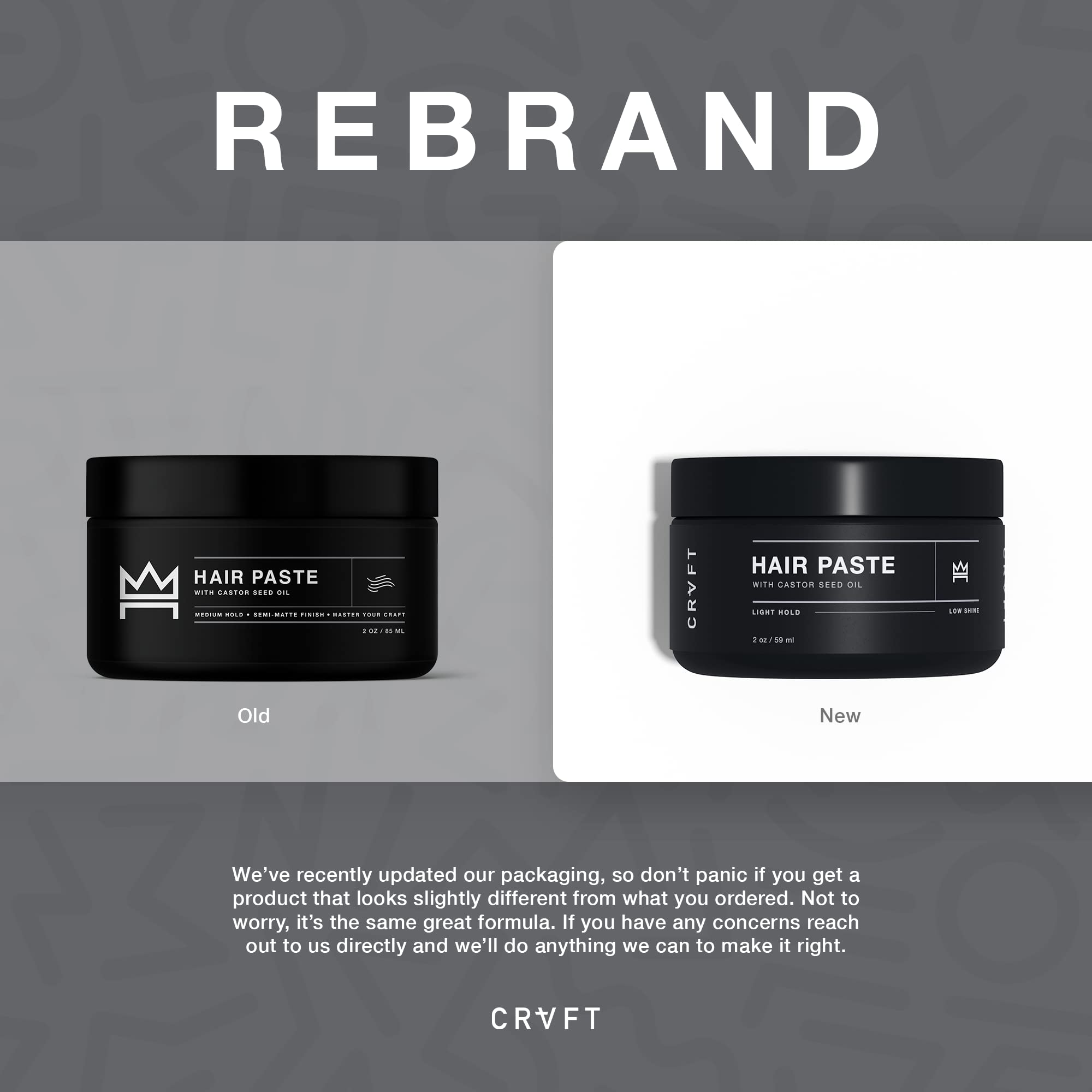 CRVFT Pâte cheveux, finition semi-matte pour tous types de cheveux