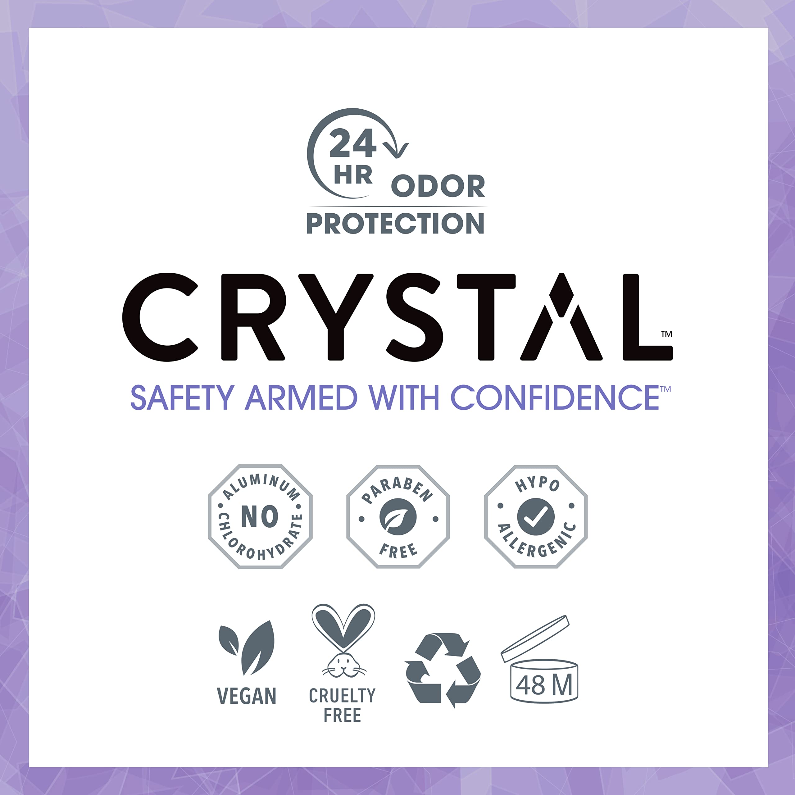 CRYSTAL bâton minéral Voyage – sans parfum et sans résidu sur la peau
