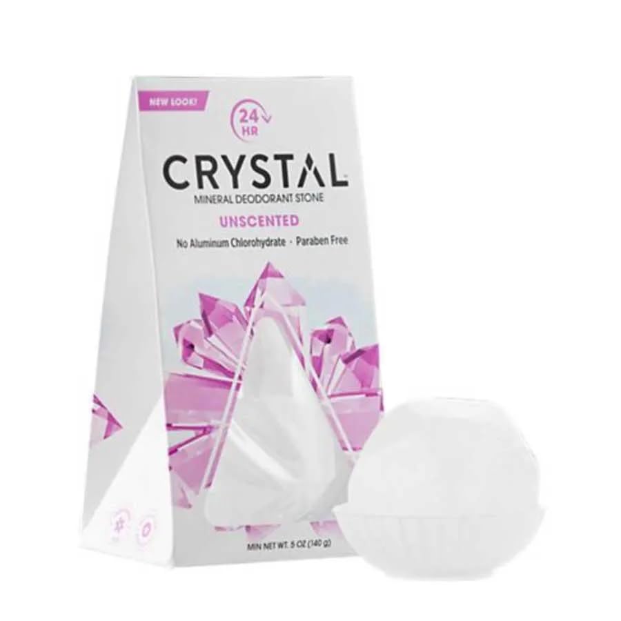 Emballage simple Crystal Essence Crystl Body – déodorant naturel sans parfum ajouté.