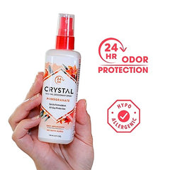 Crystal Essence déodorant minéral grenade application rapide et efficace.