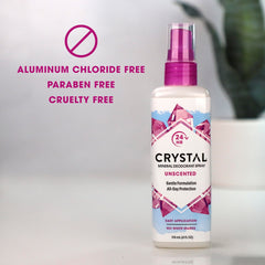 Crystal Essence Déodorant minéral: sans aluminium et sans parfum artificiel pour un usage quotidien.