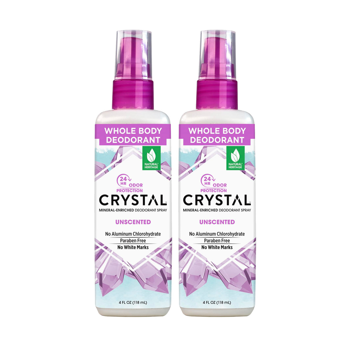 Crystal Essence Déodorant minéral en spray, bouteille: protection durable sans résidu sur les vêtements.
