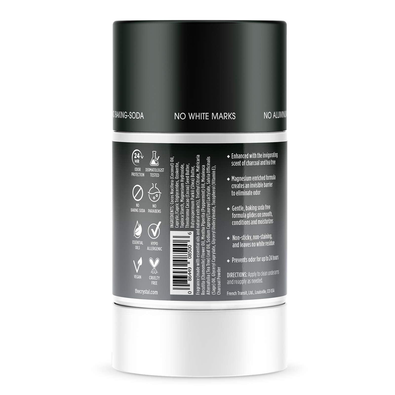 Crystal Essence déodorant solide magnésium, application rapide et longue tenue.