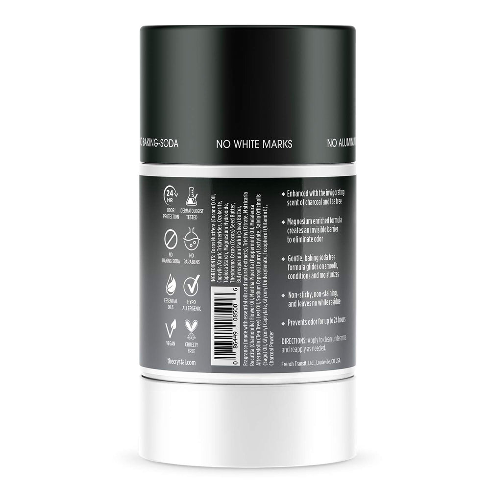 Crystal Essence déodorant solide magnésium, application rapide et longue tenue.