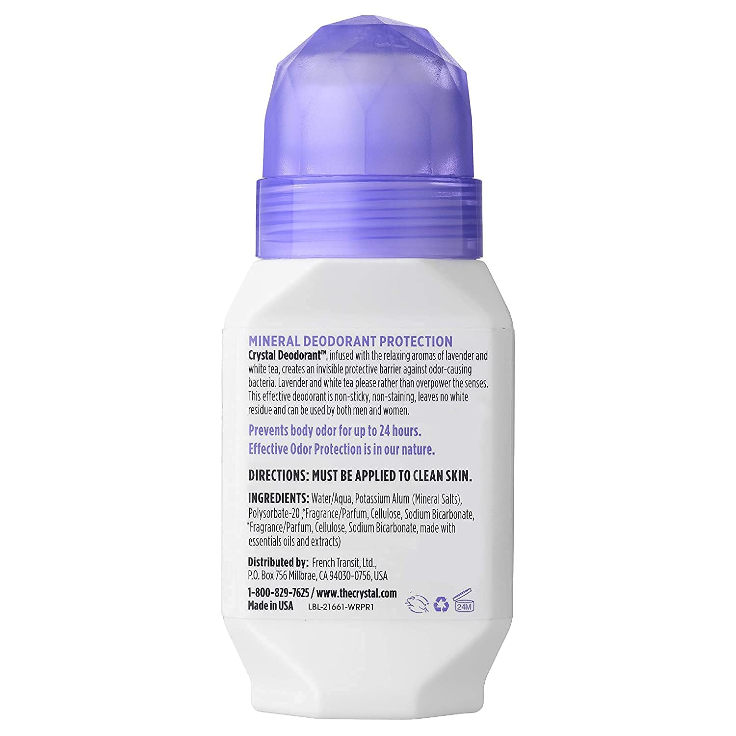 Pack Crystal Essence de cinq déodorants roll-on, pratique à emporter.