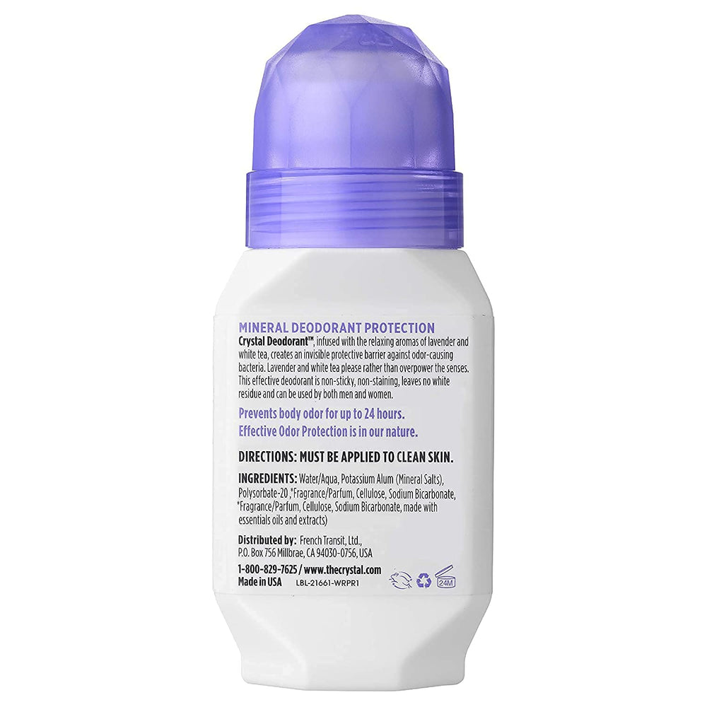 Pack Crystal Essence de cinq déodorants roll-on, pratique à emporter.