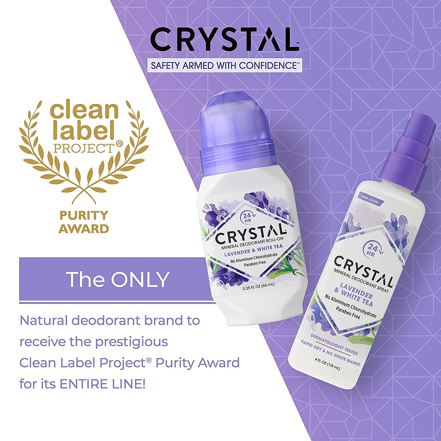 Idéal pour routine quotidienne, déodorant minéral Crystal Essence, protection discrète.