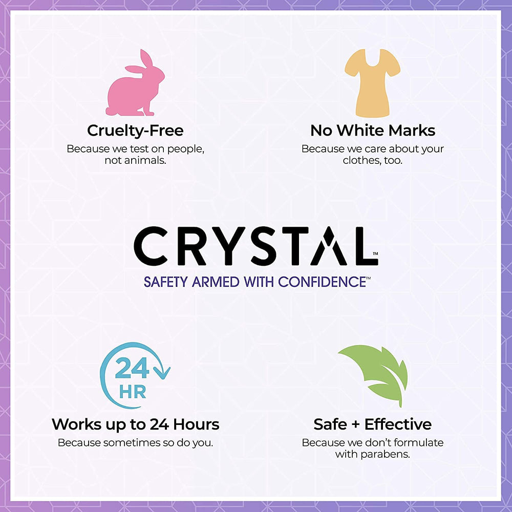 Texture légère Crystal Essence, roll-on invisible après application pour une sensation naturelle.