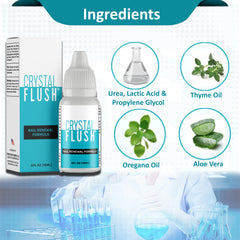 Crystal Flush – Aperçu des résultats potentiels sur des ongles plus uniformes.