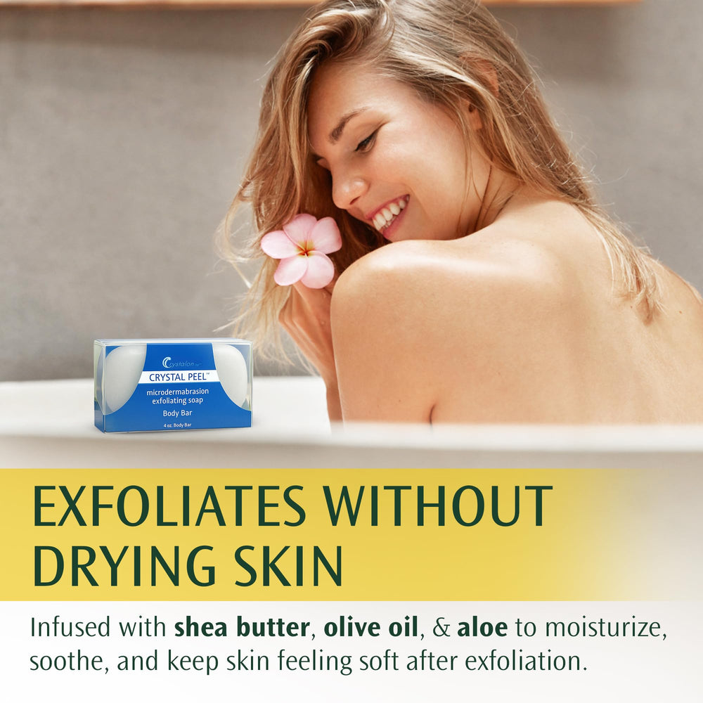 Crystal Peel, huile d’olive et aloe pour nourrir et hydrater la peau.