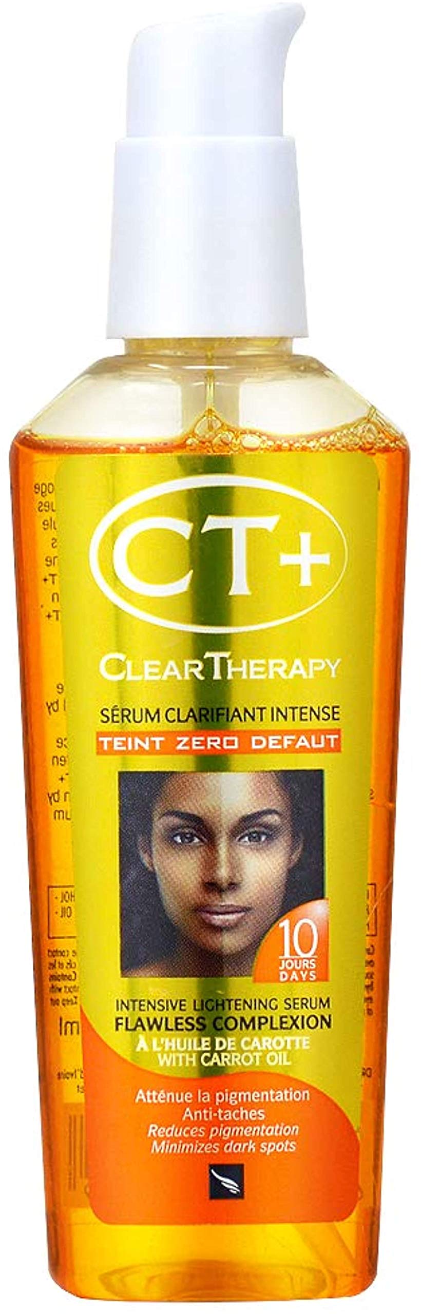 CT+ Clear Therapy sérum carotte : réhausse l'éclat et hydrate la peau.