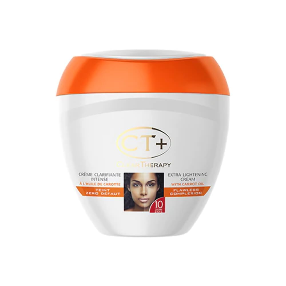 CT+ Clear Therapy crème éclaircissante à l’huile de carotte, texture soyeuse prête pour votre routine
