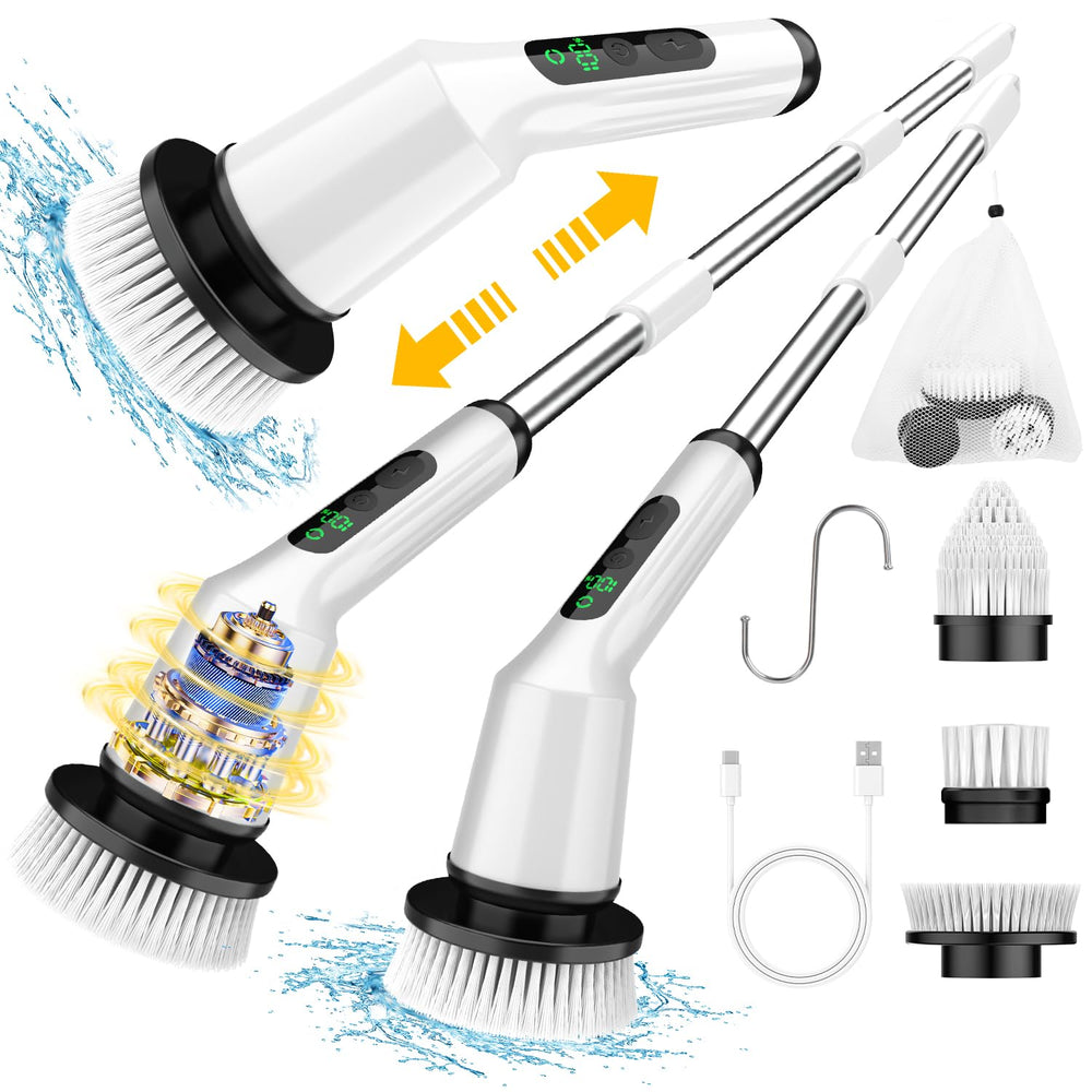 CTMAST brosse douche avec manche long, nettoyage en hauteur sans effort