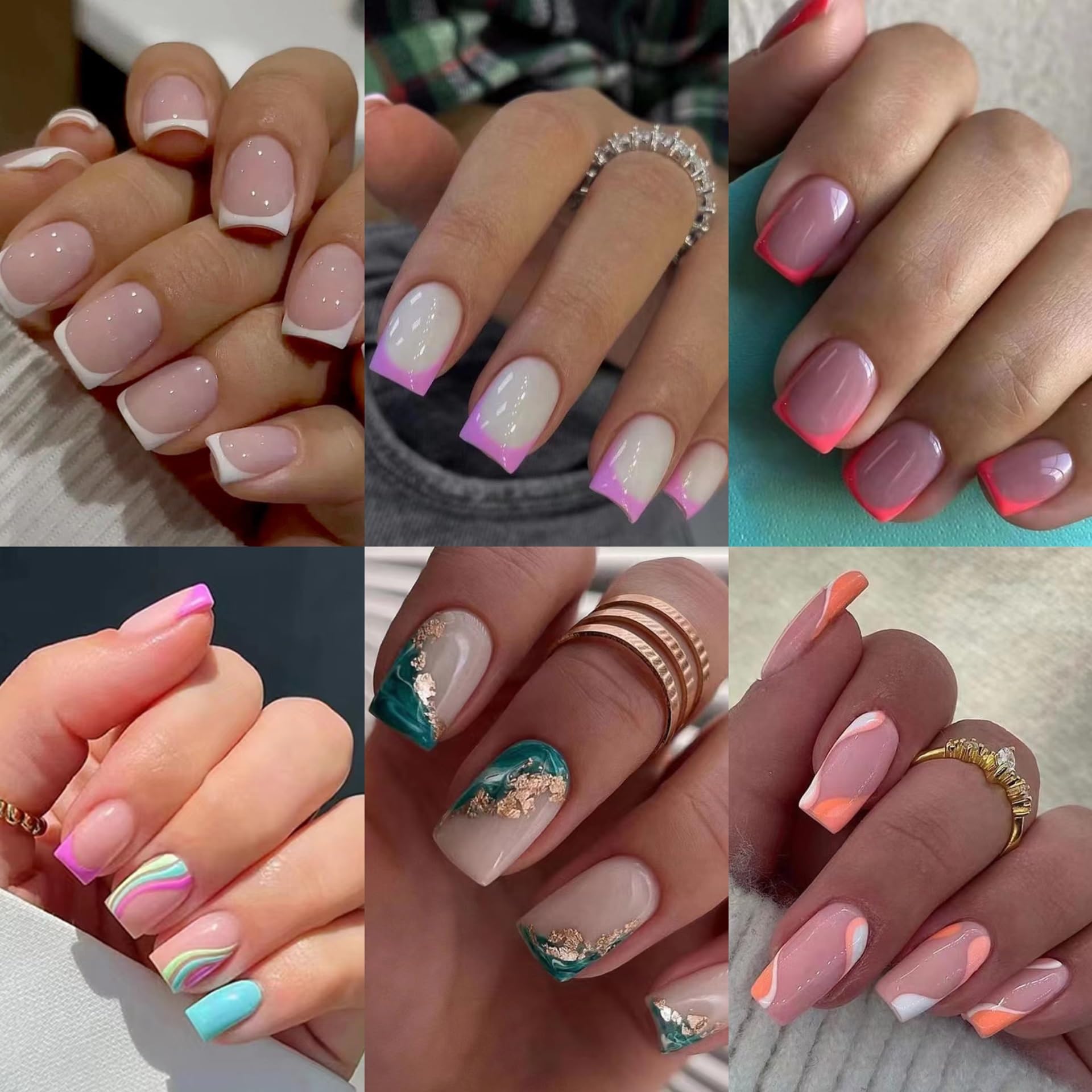 CTTHNBD ensemble ongles-faux-carre-francais : look élégant en quelques minutes.