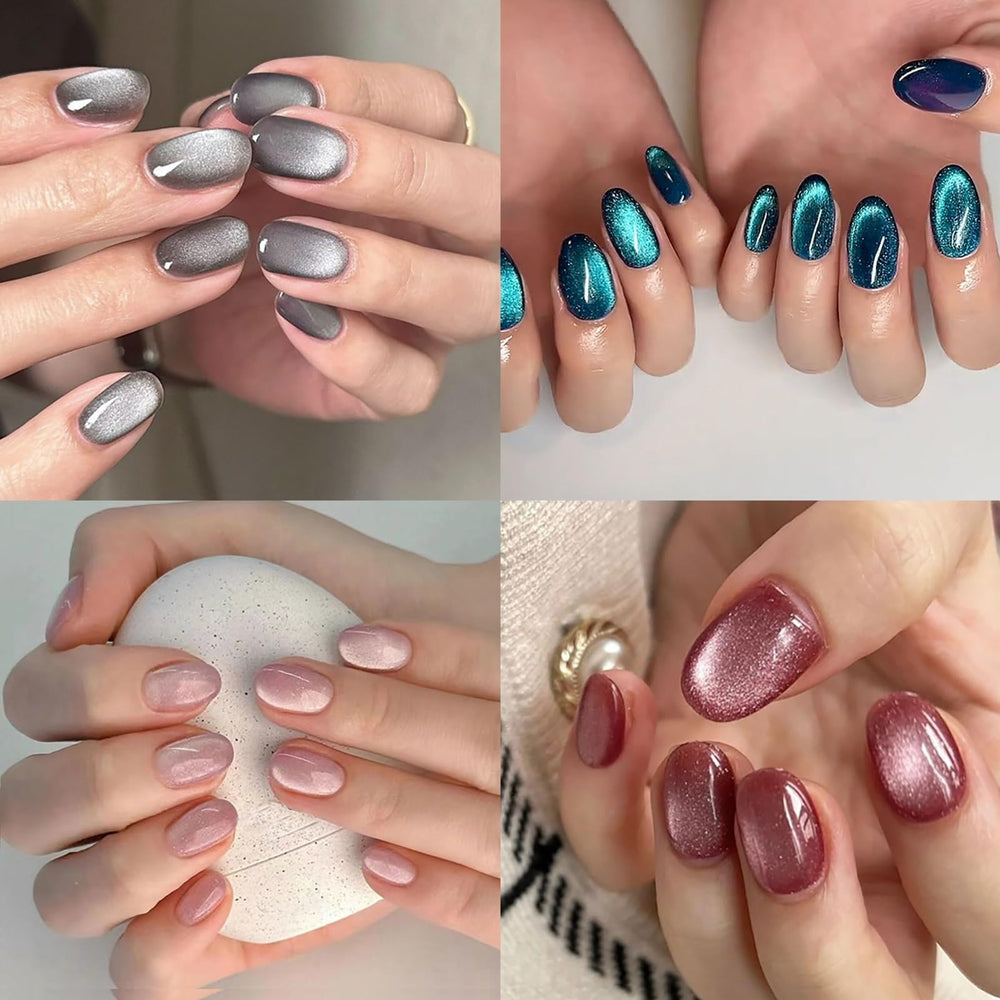 CTTHNBD onglets adhésifs amandes courtes avec paillettes – style rapide et élégant.