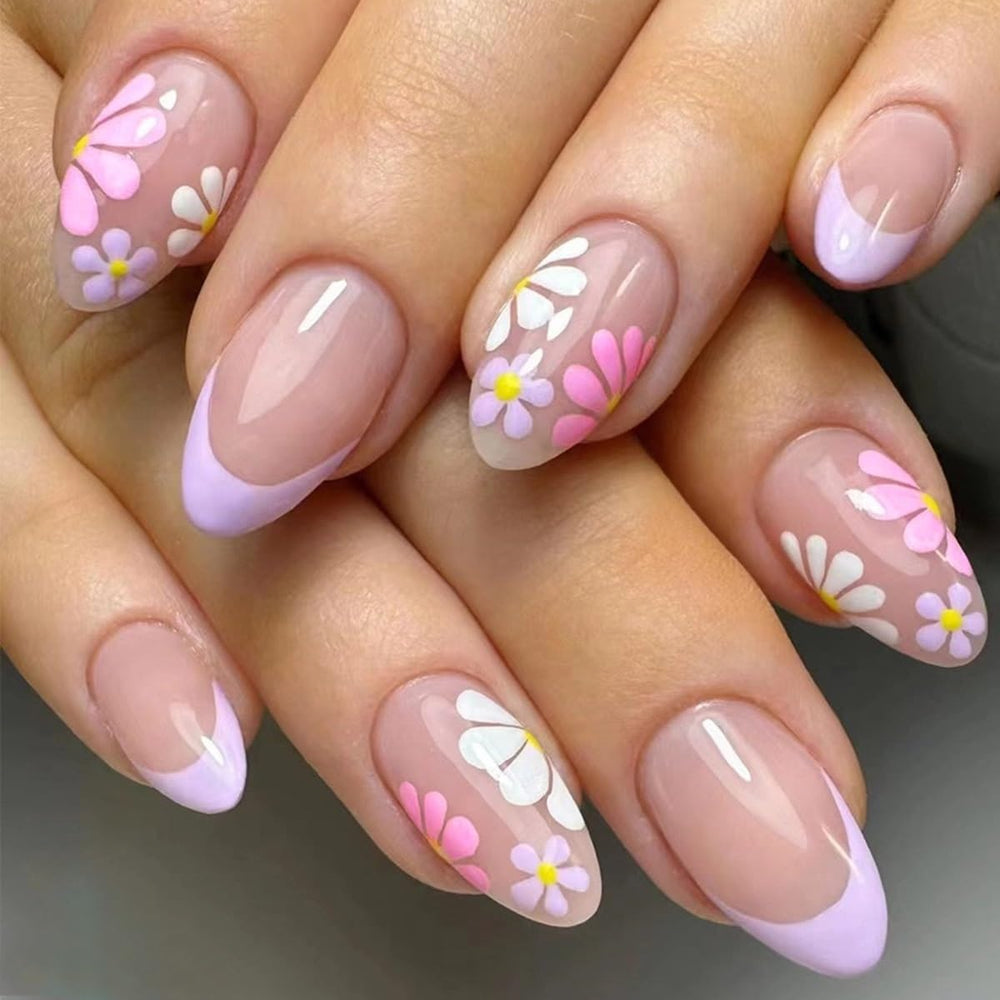 CTTHNBD onglets faux amande fleurs-feuilles style3, palette colorée pour renouveler le style.