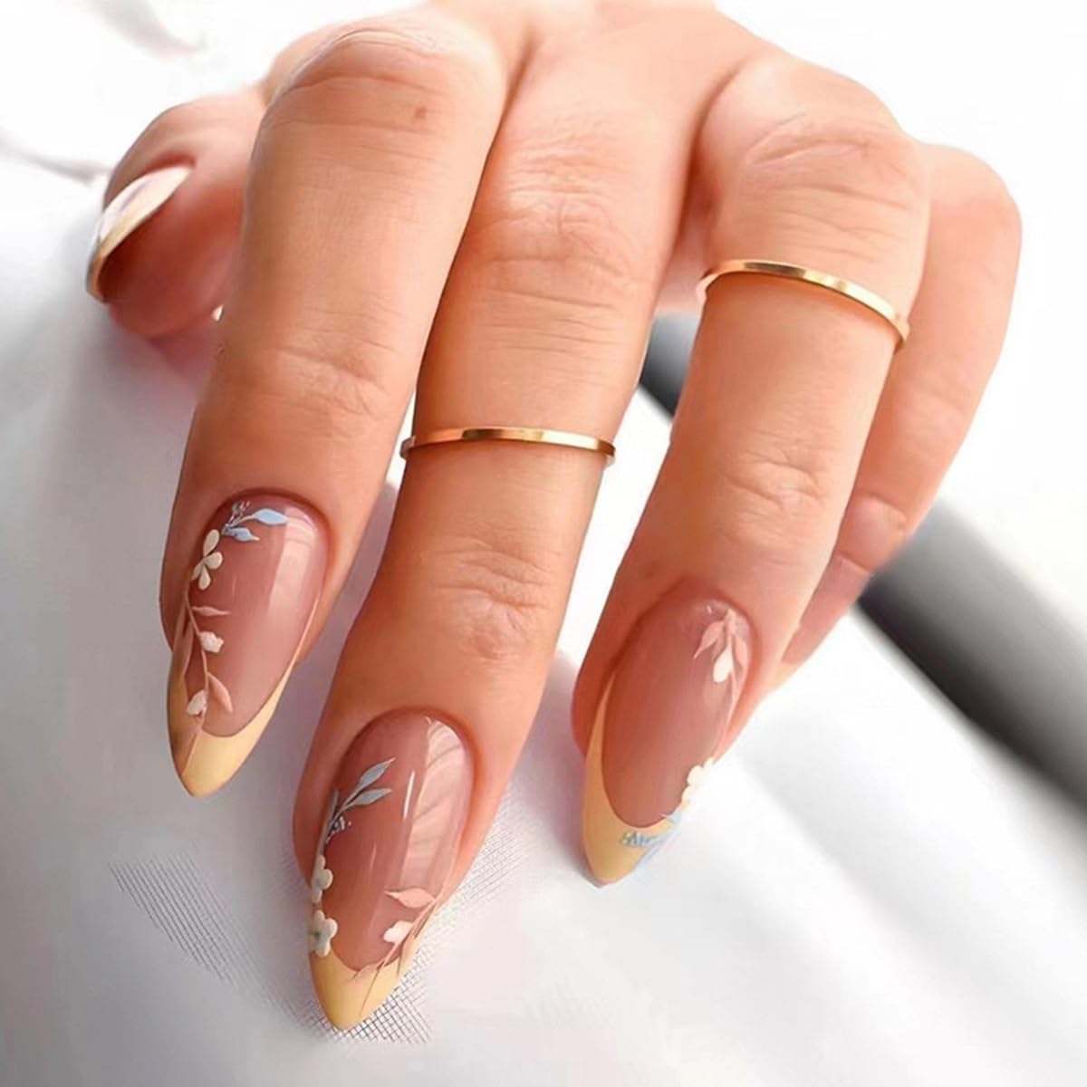 CTTHNBD onglets faux amande fleurs-feuilles style6, maintien fiable et maniabilité.