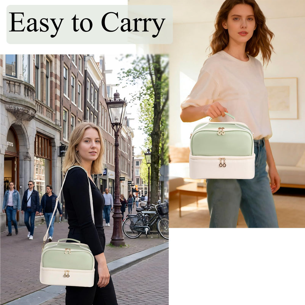 CTWWFS Design deux tons vert et beige, élégant et pratique pour le rangement.