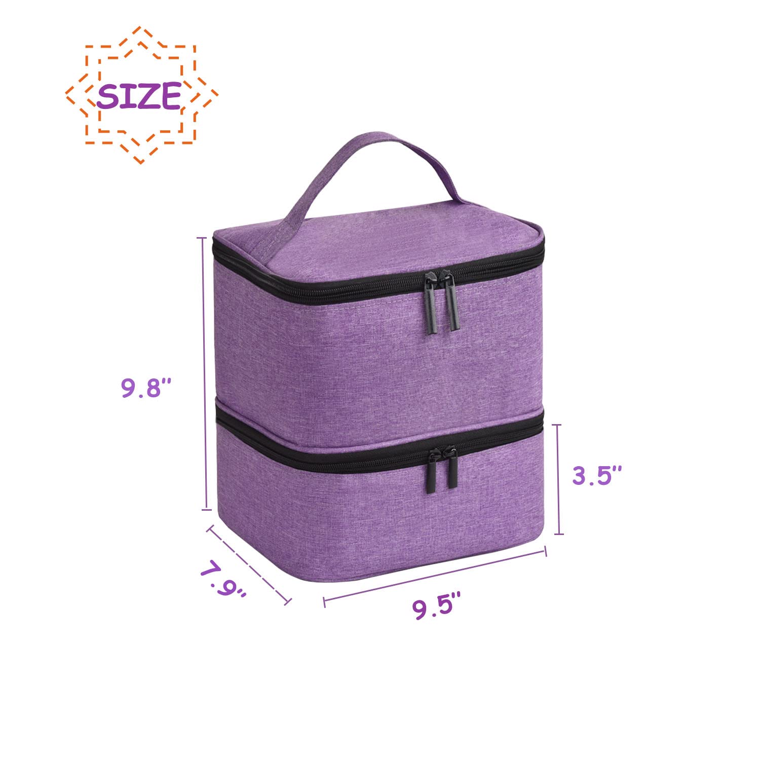 CTWWFS Finition violet pourpre, étui vernis élégant en voyage