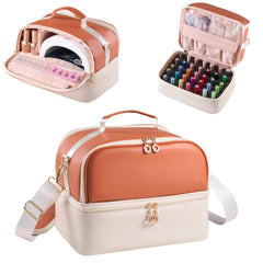 CTWWFS Organisateur Vernis 35 bouteilles et lampe: rangement efficace pour salon ou déplacement