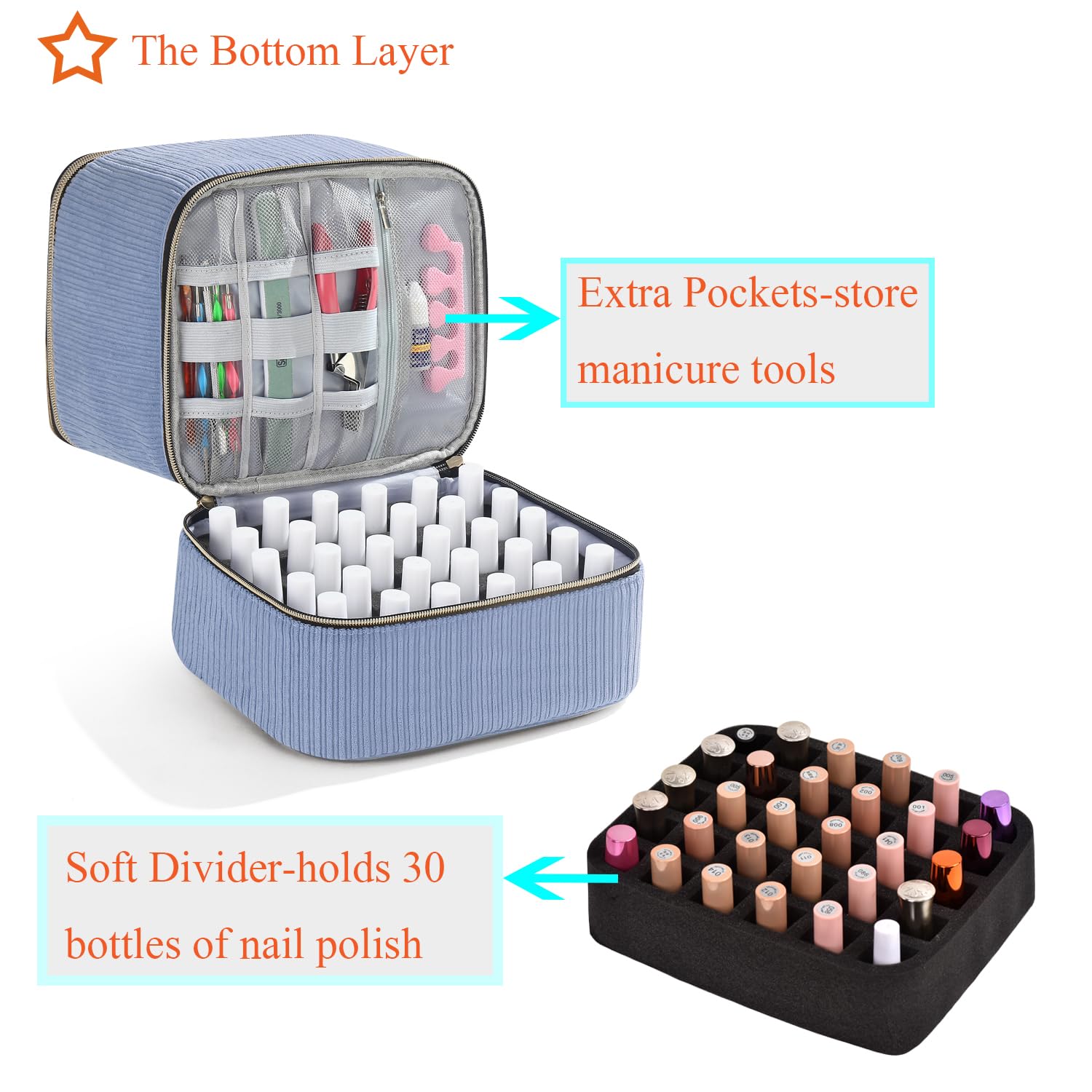 CTWWFS poignée portable pour voyager avec outils et vernis.