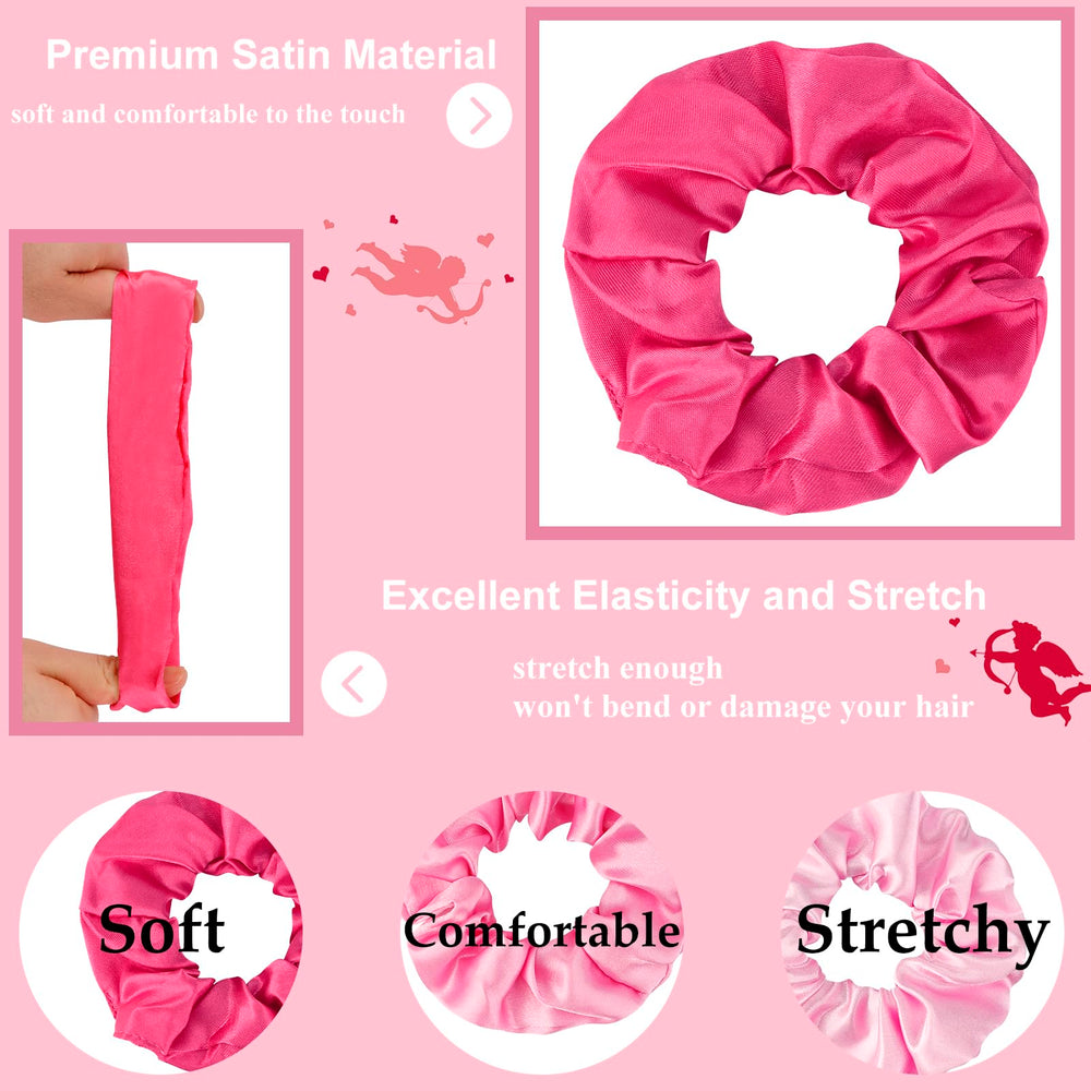 CUBACO lot de 12 scrunchies satin, parfait pour partager