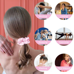CUBACO satin scrunchie fuchsia, couleur vive pour rehausser votre look