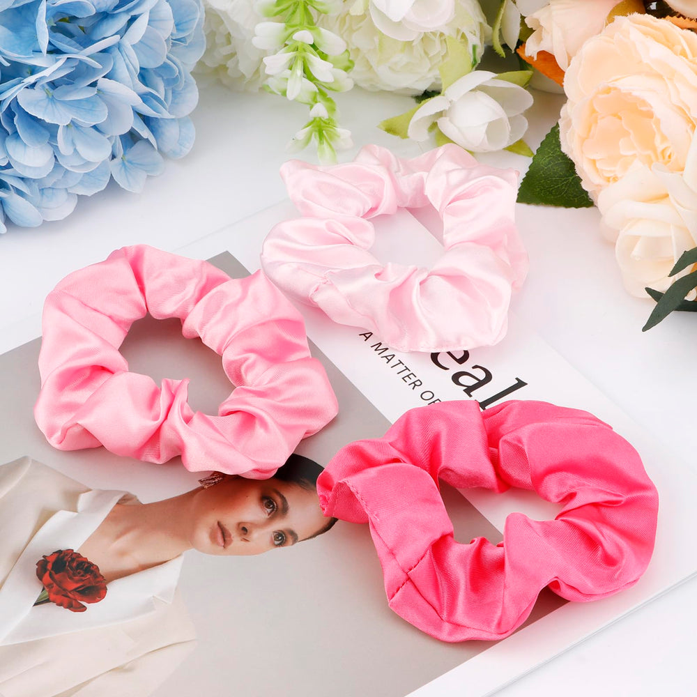 CUBACO scrunchies satin multicolore, idéal pour cérémonies
