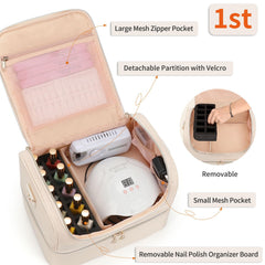 CUBETASTIC design double couche, organisation séparée pour lampes et flacons.