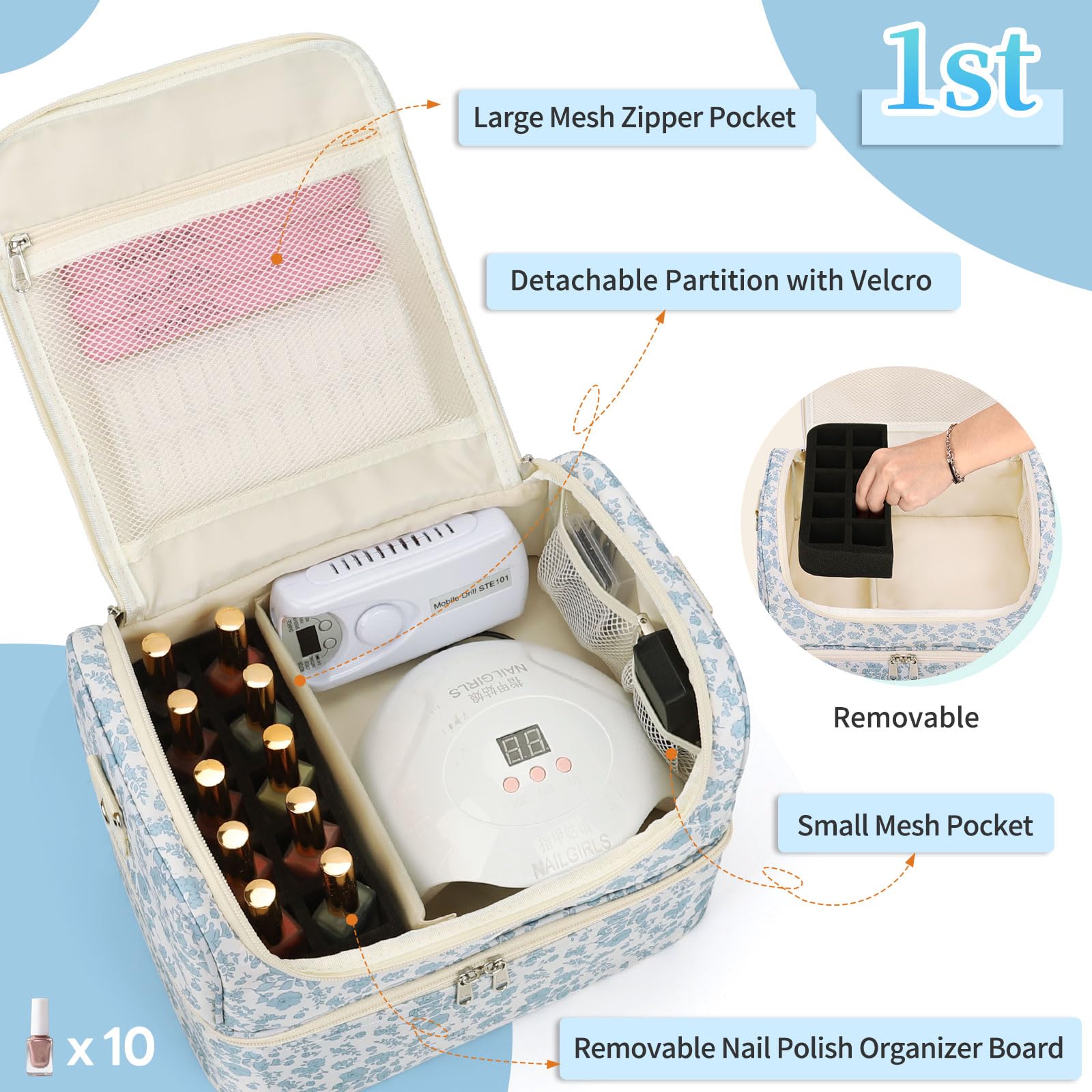 CUBETASTIC Garnissage Nylon, rembourrage épais protège les flacons des chocs.