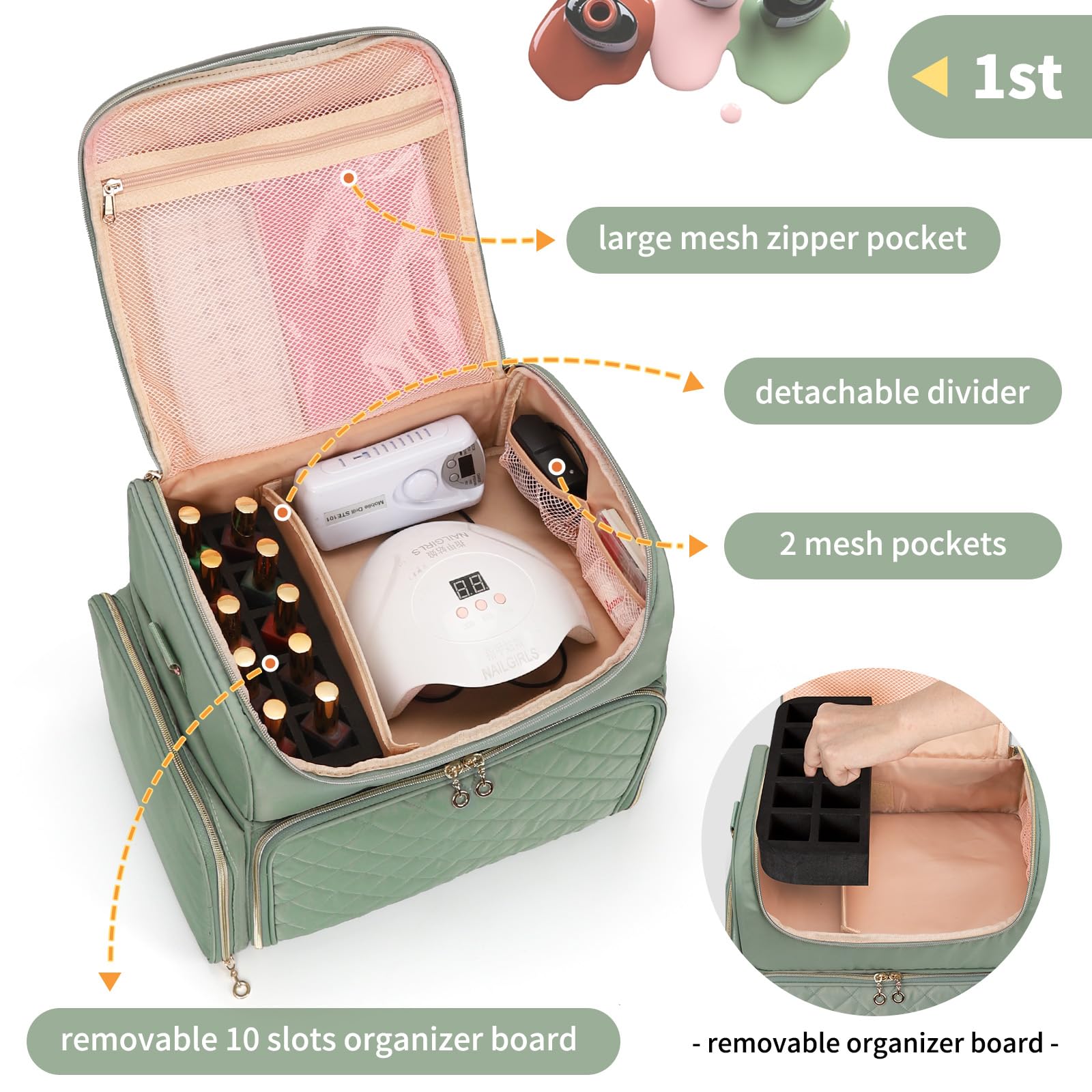 CUBETASTIC – couche inférieure spacieux pour stockage organisé des vernis