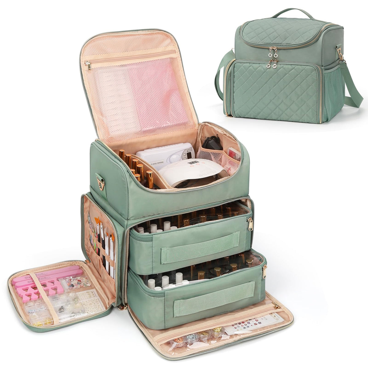 CUBETASTIC grand organisateur – plateau supérieur avec 10 emplacements pour vernis et accès rapide