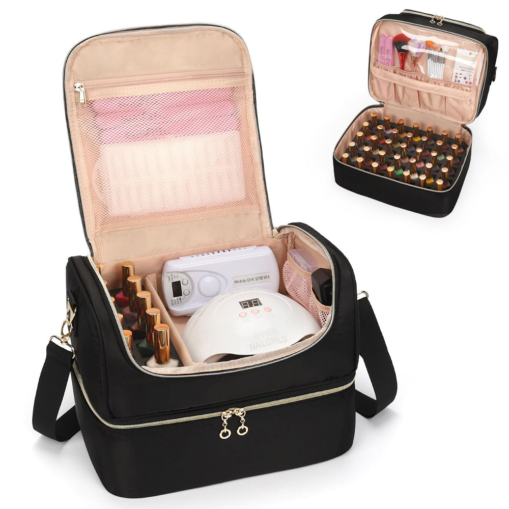 CUBETASTIC Organisateur vernis portable montrant sa grande capacité pour le voyage