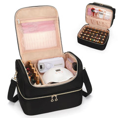 CUBETASTIC Organisateur vernis portable montrant sa grande capacité pour le voyage