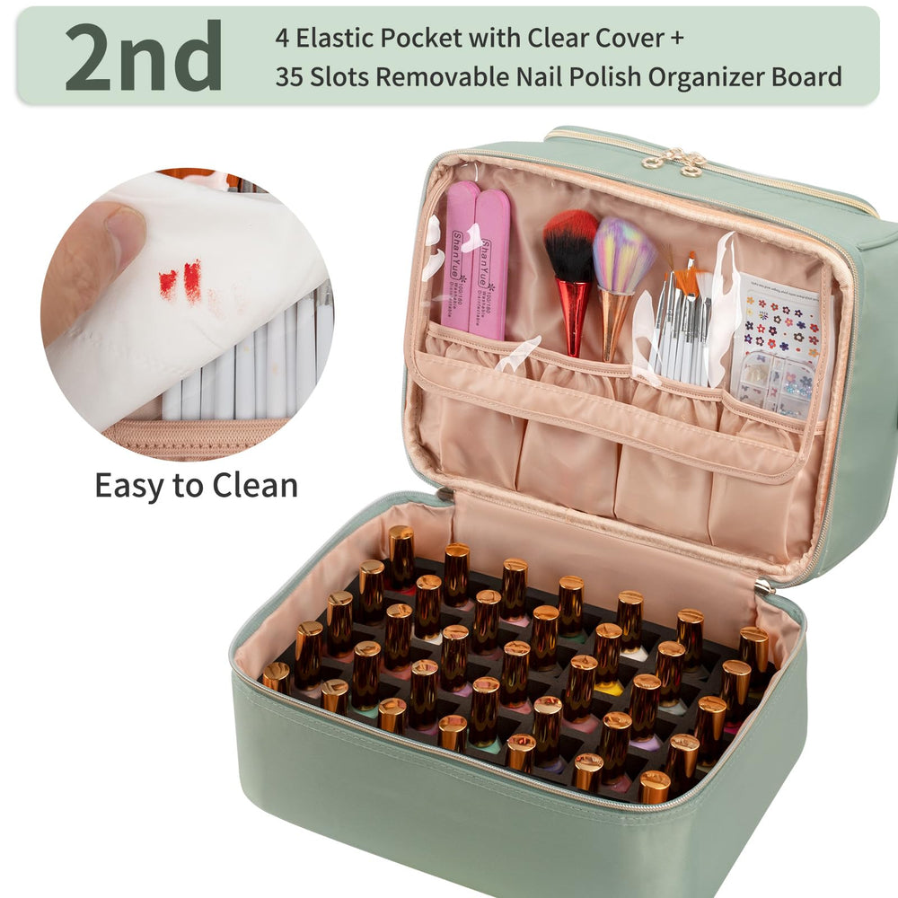 Cubetastic Poignee portable pour trousse manucure, transport facile.