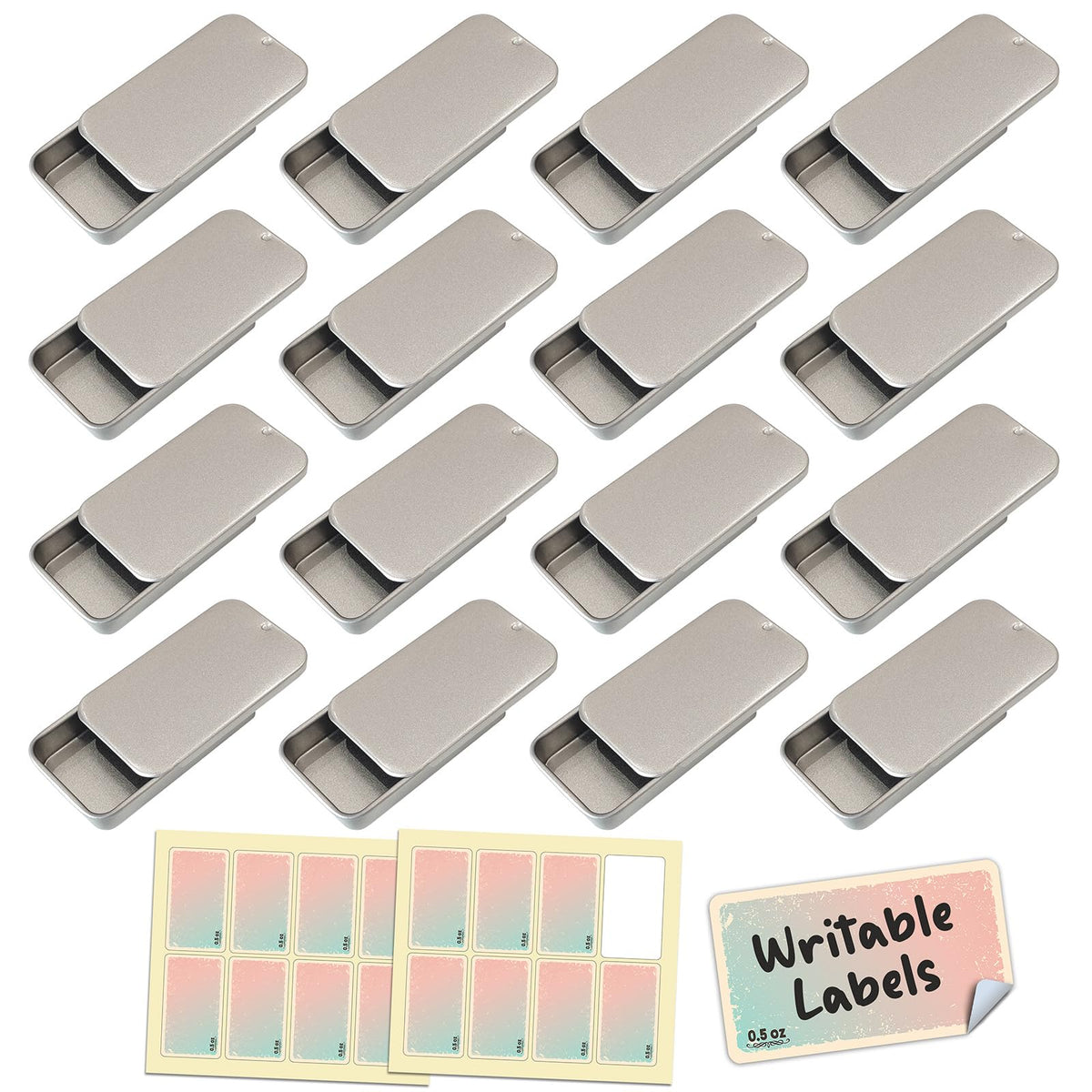 Cubic Ape – boîte tin coulissante pour baume à lèvres, fermeture fiable.