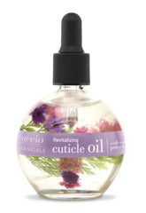 Cuccio Amalfi Garden bouteille pétales violet, hydratation rapide des cuticules