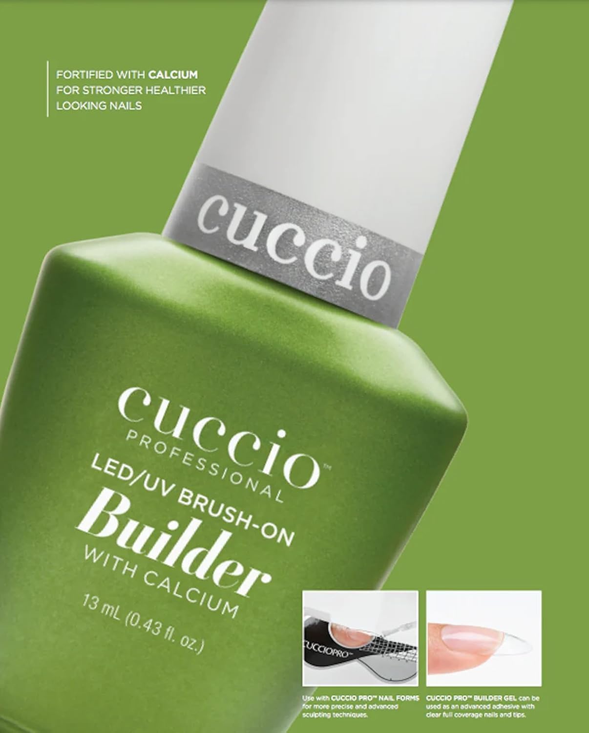 Cuccio Builder au pinceau calcium : renforce et modele l’ongle