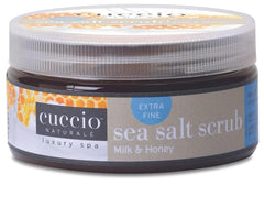 Cuccio Milk & Honey Sea Salt Scrub exfolie en douceur et nourrit la peau