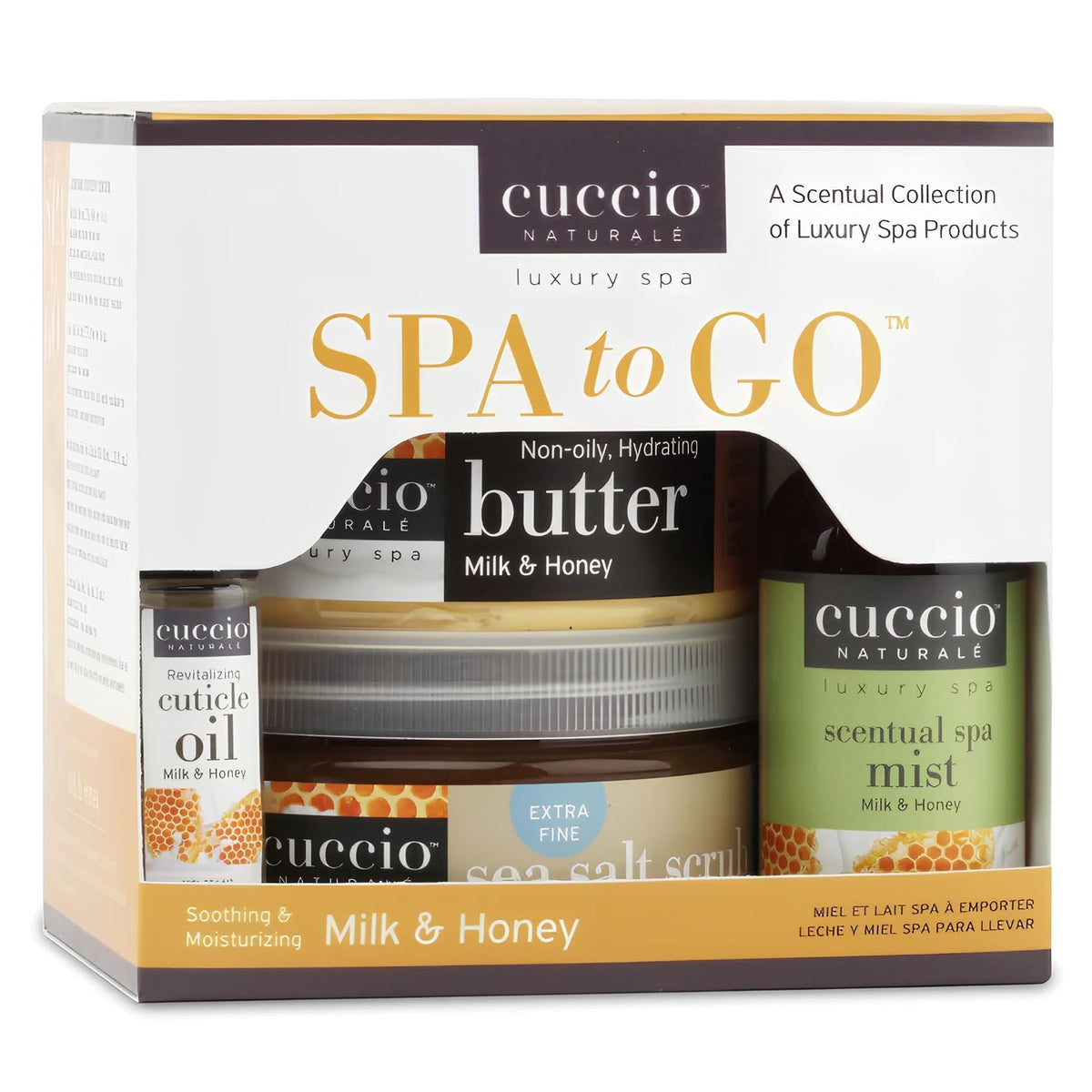 Cuccio Milk & Honey Brume Spa rafraîchit l'atmosphère et parfume les serviettes