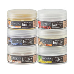 Cuccio Naturale Beurre-Blends parfum grenade et figue pour une hydratation durable.
