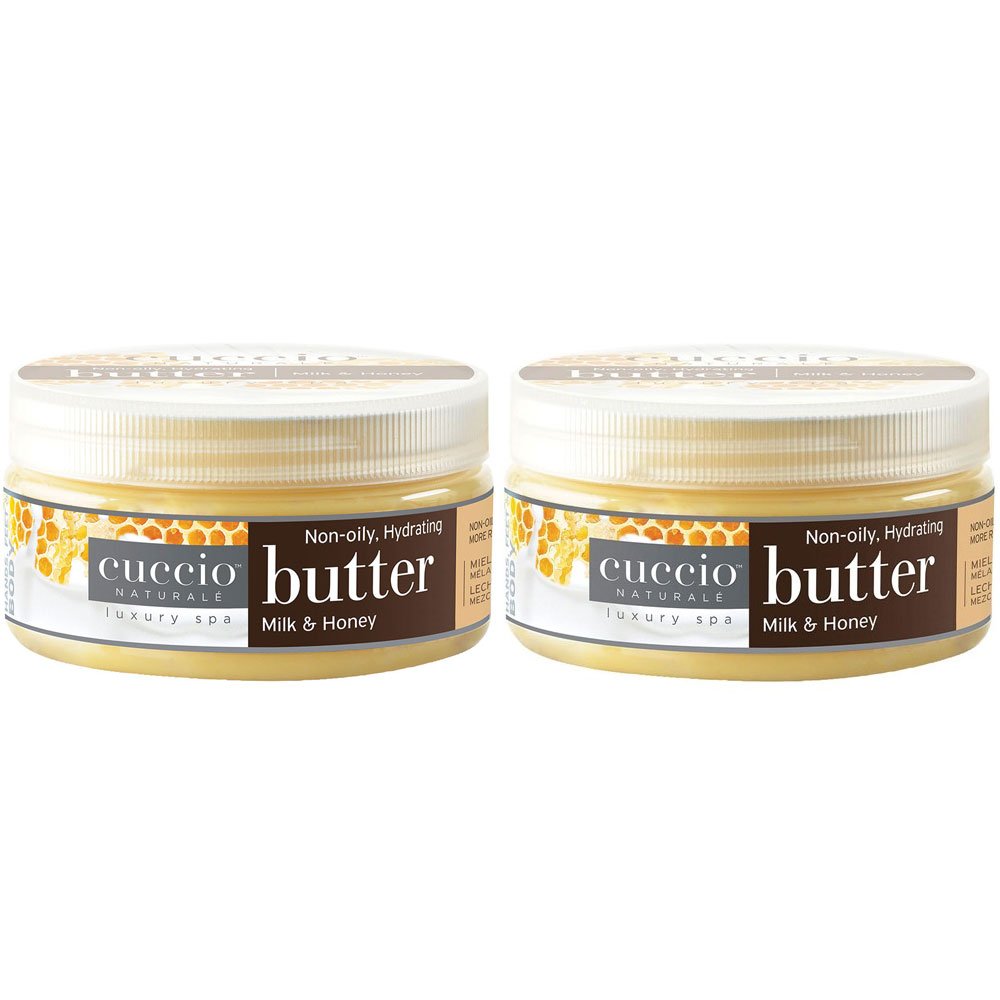Texture riche du Cuccio Naturale Butter Blend pour mains et corps, hydratation durable lait-miel